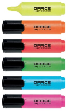 Zakreślacz OFFICE PRODUCTS, 2-5mm (linia), 6szt., mix kolorów
