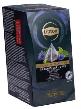 Herbata LIPTON, piramidki, Exclusive Selection, Earl Grey, 25 torebek