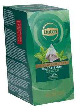 Herbata LIPTON, piramidki, Exclusive Selection, mięta, 25 torebek