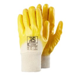 Rękawice nitrylowe lekkie RS Citrin, rozm. 10, żółto-białe