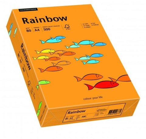 Papier ksero A4 80g 500 ark pomarańczowy R24 RAINBOW 88042431