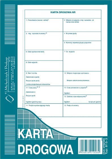 815-3N Karta drogowa A5 Numeryczna