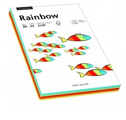 Papier ksero A4 80g 100 ark mix Intensywny odcień RAINBOW 88043188