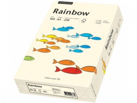 Papier ksero A4 160g 250 ark kremowy R03 RAINBOW 88042257