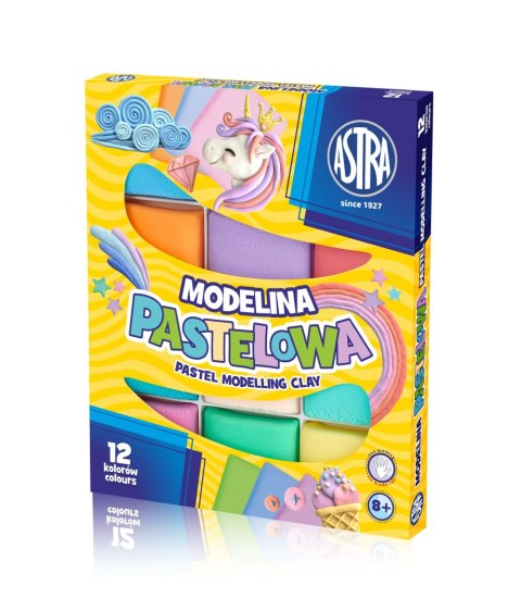 Modelina pastelowa Astra 12 kolorów, 304118007