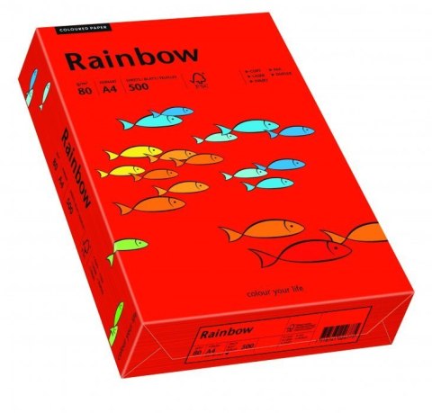 Papier ksero A4 80g 500 ark ciemny czerwony R28 RAINBOW 88042475