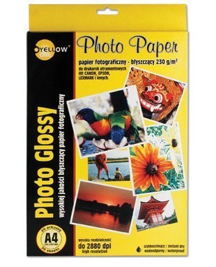 Papier fotograficzny błyszczący 4G130, 130 g/m, A4 20 arkuszy YELLOW ONE 150-1177