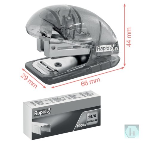 Zszywacz mini Rapid ColourBreeze F4, 10 kartek, 5 lat gwarancji, zielony 5001326