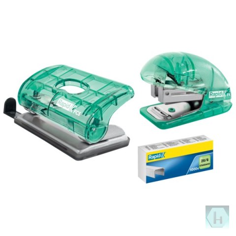 Zszywacz mini Rapid ColourBreeze F4, 10 kartek, 5 lat gwarancji, zielony 5001326