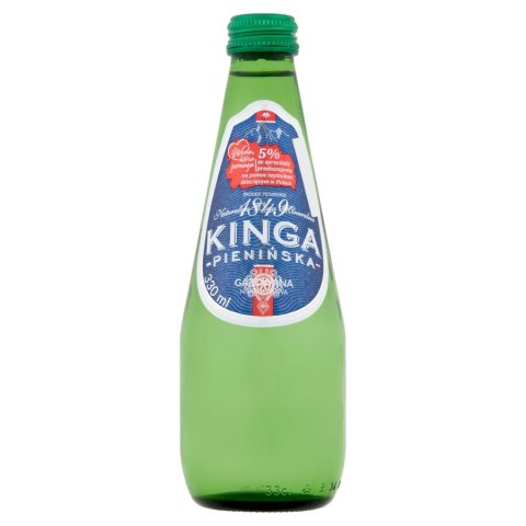 Woda KINGA PIENIŃSKA 330ml (12szt.) gazowana szkło