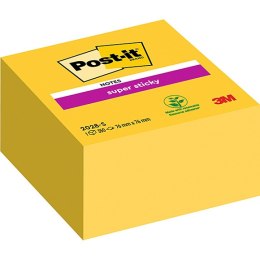 Kostka samoprzylepna POST-IT® Super Sticky (2028-S), 76x76mm, 1x350 kart., ultra żółta