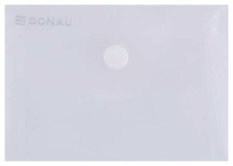 Teczka kopertowa DONAU zatrzask, PP, A7, 180mikr., transparentna