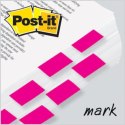 Zakładki indeksujące POST-IT® (680-21), PP, 25,4x43,2mm, 50 kart., jaskraworóżowe