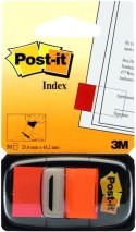 Zakładki indeksujące POST-IT® (680-4), PP, 25,4x43,2mm, 50 kart., pomarańczowe