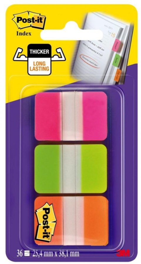 Zakładki indeksujące POST-IT® do archiwizacji (686-PGOEU), PP, silne, 38x25mm, 3x22 kart., mix kolorów