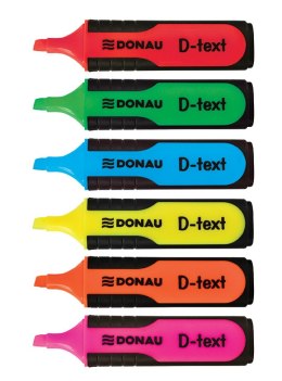 Zakreślacz fluorescencyjny DONAU D-Text, 1-5mm (linia), 4szt., mix kolorów