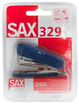 Zszywacz SAX329, zszywa do 20 kartek, niebieski, zszywki GRATIS