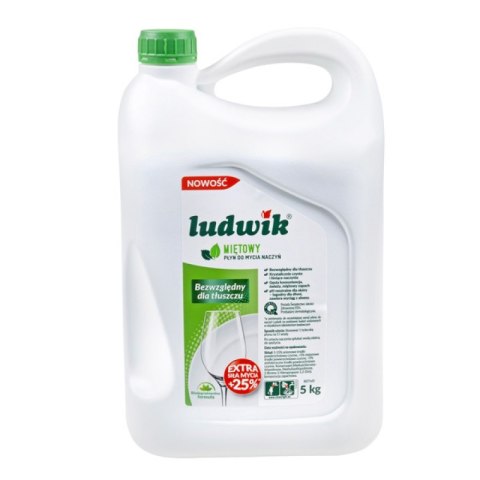 Płyn do mycia naczyń LUDWIK Mięta, 5l