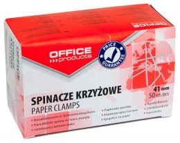 Spinacze krzyżowe OFFICE PRODUCTS, 41mm, 50szt., srebrne