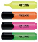 Zakreślacz fluorescencyjny OFFICE PRODUCTS, 2-5mm (linia), 4szt., mix kolorów