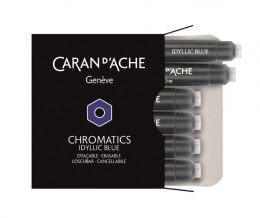 Naboje CARAN D'ACHE Chromatics Idyllic Blue, 6szt., niebieskie