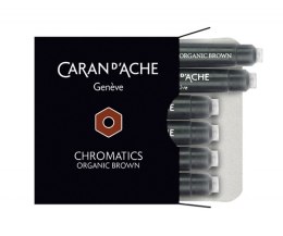 Naboje CARAN D'ACHE Chromatics Organic Brown, 6szt., brązowe