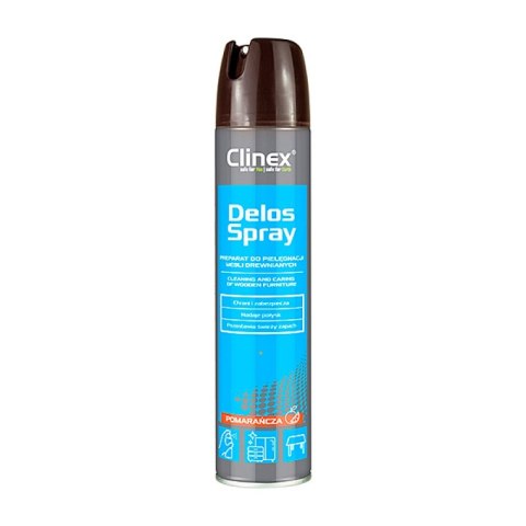 Spray do pielęgnacji i czyszczenia mebli drewnianych CLINEX Delos Shine, 300ml