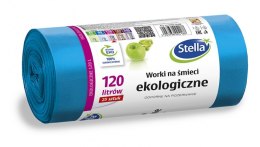 Worki na śmieci STELLA, ekologiczne, 120 l, 25 szt., niebieski