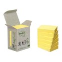 Karteczki samoprzylepne POST-IT® Recycled Notes (653-1B), 38x51mm, 6x100 kart., żółte