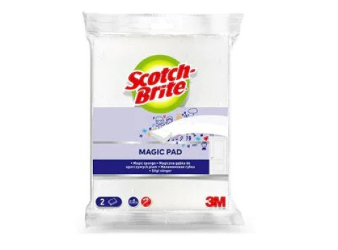 Magiczna gąbka SCOTCH BRITE™ do usuwania plam, biała, 2szt.