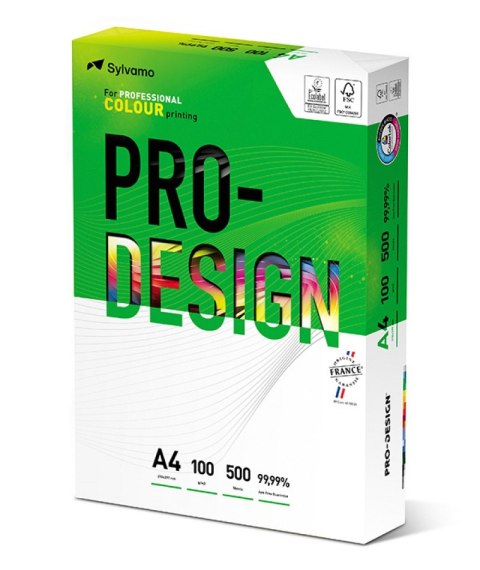 Papier ksero PRO-DESIGN FSC, satynowany, klasa A++, A4, 168CIE, 100gsm, 500 ark.