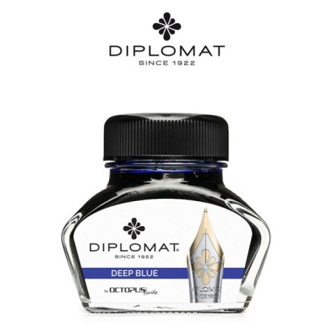 Atrament do piór wiecznych DIPLOMAT, w kałamarzu, 30 ml, ultramarine blue