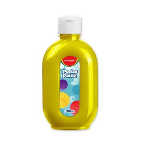 Farba plakatowa KEYROAD, 300ml, butelka, żółta