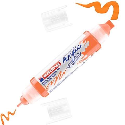 Marker akrylowy 3D e-5400 EDDING, podwójny, 2-3 mm, 5-10 mm, pomarańczowy neonowy