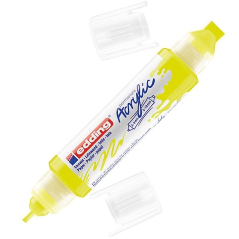 Marker akrylowy 3D e-5400 EDDING, podwójny, 2-3 mm, 5-10 mm, żółty neonowy