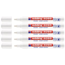 Marker kredowy e-4095 EDDING, 2-3mm, 5 szt., biały