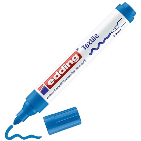 Marker tekstylny e-4500 EDDING, 2-3 mm, jasnoniebieski