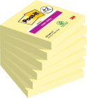 Karteczki samoprzylepne POST-IT® Super Sticky (654-P6SSCY-EU), 76x76mm, 90 kart./bloczek, 4 + 2 bloczki GRATIS, kanarkowo żółte