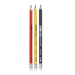 Ołówek drewniany z gumką KEYROAD, HB. kolorowa obudowa, 12 szt., mix kolorów