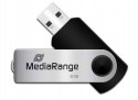 Pamięć Pendrive MediaRange 32GB USB 2.0, obracany, srebrno-czarny, MR911