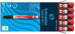 Pióro kulkowe SCHNEIDER Topball 811, 0,5 mm, czerwone
