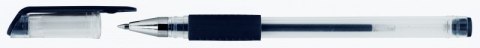 Długopis żelowy OFFICE PRODUCTS, gumowy uchwyt, 0,5mm, czarny