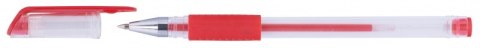 Długopis żelowy OFFICE PRODUCTS, gumowy uchwyt, 0,5mm, czerwony