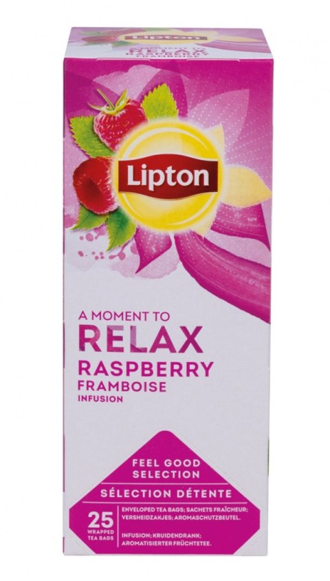 Herbata LIPTON Relax, malina, 25 torebek