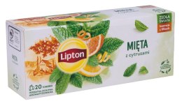 Herbata LIPTON mięta z cytrusami, 20 torebek