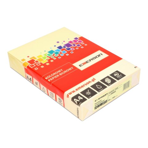 Papier xero A4 80g 500 ark kanarkowy xem408003 EMERSON