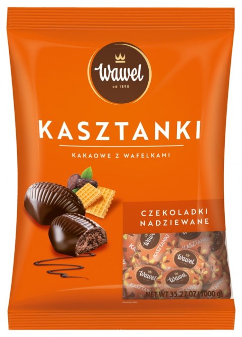 Cukierki Kasztanki WAWEL, kakaowe z wafelkami, 1kg