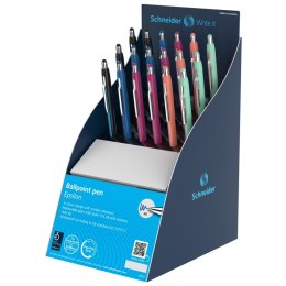 Display długopisów automatycznych SCHNEIDER Epsilon, XB, 18 szt., mix kolorów