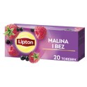 Herbata LIPTON owocowa, malina i bez, 20 torebek