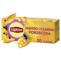 Herbata LIPTON owocowa, mango i czarna porzeczka, 20 torebek